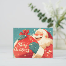 Kerstman die kerstcadeaus voorbereidt