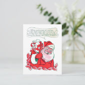 kerstman die kerstvreugde wenst feestdagenkaart (Staand voorkant)