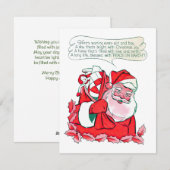 kerstman die kerstvreugde wenst feestdagenkaart (Voorkant / Achterkant)
