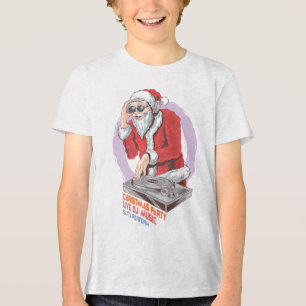 Kerstman DJ   FEESTDAGEN Tri-Blend Shirt
