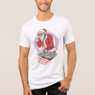 Kerstman DJ Kerstfeest Muziek Liefhebber Tri-Blend Shirt