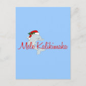 Kerstman dolfijn Hawaiian Kerstmis Feestdagenkaart (Voorkant)