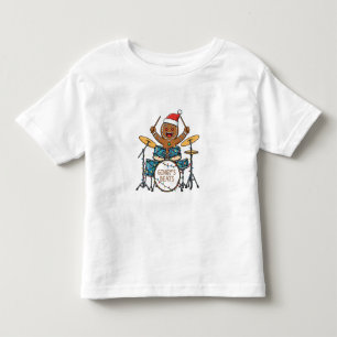 Kerstman Drummer Grappig Kerstfeest Rock Kerstmis Kinder Shirts