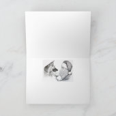 Kerstman Duitse Herder en Kerstman Kaart (Binnen)