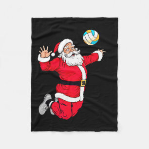 Kerstman Dunking A Volleybal Funny X Fleece Deken
