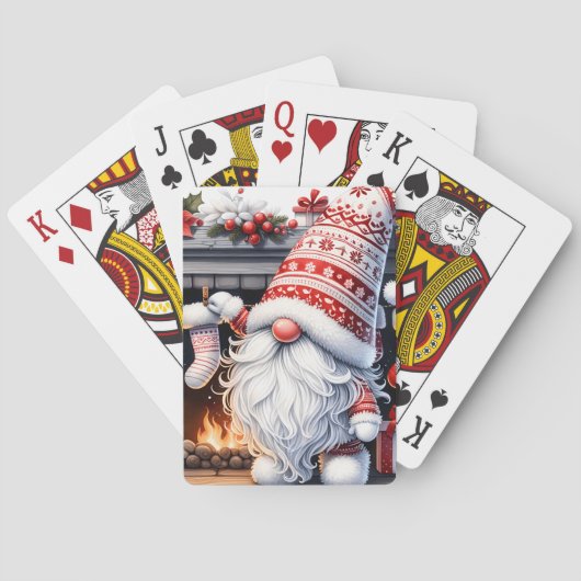 Kerstman Dwerg Speelkaarten (Achterkant)