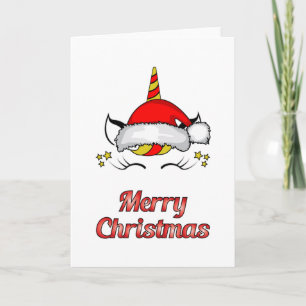 Kerstman Eenhoorn Kerstmis Geek Grappig Cadeau Ide Kaart