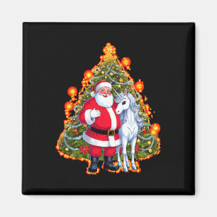 Kerstman Eenhoorn Kersttrui Kersttrui Magneet