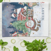 Kerstman Elf Rudolph Theedoek (Gevouwen)