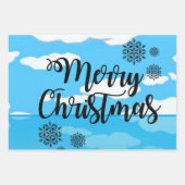 Kerstman Elf, Sneeuwman Vouwblad Papier Inpakpapier Vel (Voorkant)