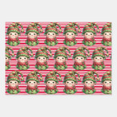 Kerstman Elfen 3 Inpakpapier Vel (Voorkant 3)