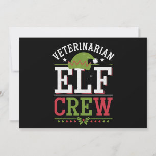 Kerstman Elfen Dierenarts Dierenartsassistent Feestdagenkaart