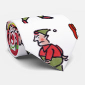 Kerstman Elfen mannen stropdas (Opgerold)