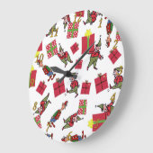 Kerstman Elfen wandklok Grote Klok (Hoek)