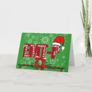 Kerstman EMT-P Paramedic Feestdagen Kaart