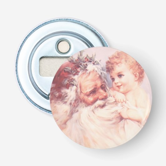 Kerstman en Baby Button Flesopener (Voorkant)