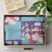 Kerstman en bemanning tissuepapier (Geschenk)