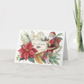 Kerstman en cadeaus kerst Kaart (Voorkant)