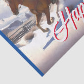 Kerstman en cowboys kerst tissuepapier (Detail)