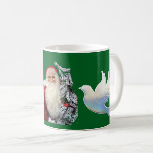 Kerstman en duiven koffiemok