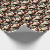 Kerstman en een kat 2 cadeaupapier (Hoek)