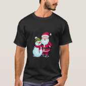 Kerstman en Frosty Hug T-shirt (Voorkant)