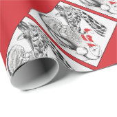 Kerstman en Giraffe Cadeaupapier (Rol Hoek)