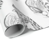 Kerstman en Giraffe Cadeaupapier (Rol Hoek)