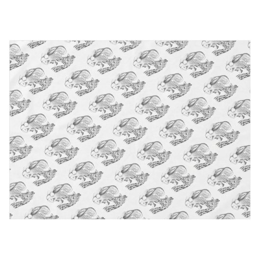 Kerstman en Giraffe Tafelkleed (Voorkant (Horizontaal))