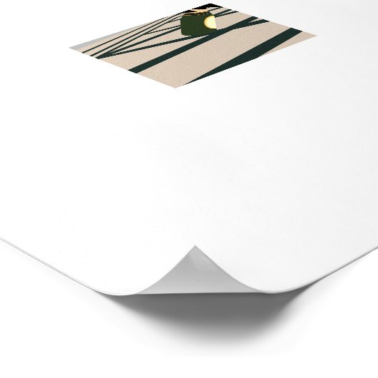 Kerstman en Haan Champagne Toast naar New Yea Poster (Hoek)