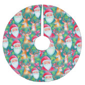 Kerstman en hertenpatroon kerstboom rok (Voorkant)