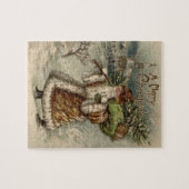 kerstman en kerstboom legpuzzel (Horizontaal)