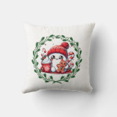 Kerstman en kerststol kussensloop kussen (Achterkant)