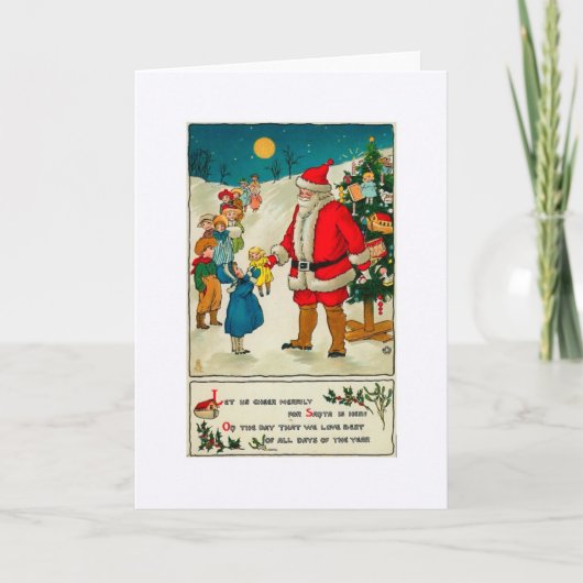 Kerstman en Kinder kerst Kaarten (Voorkant)