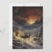 Kerstman en kinderen Kerstmis schilderij Kaart (Achterkant)