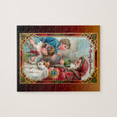 kerstman en kinderen legpuzzel (Horizontaal)