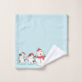 Kerstman en Kittens Bad Handdoek (Wasdoekje)
