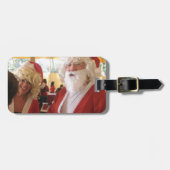 Kerstman en mevrouw Claus Kerstviering - Feestelij Bagagelabel (Voorkant horizontaal)