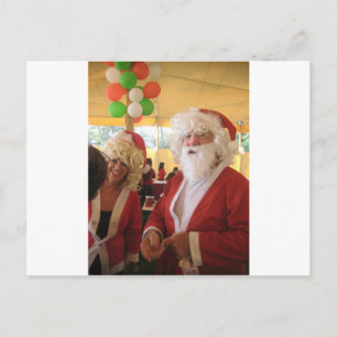 Kerstman en mevrouw Claus Kerstviering - Feestelij Feestdagenkaart