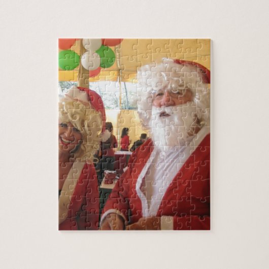 Kerstman en mevrouw Claus Kerstviering - Feestelij Legpuzzel (Verticaal)