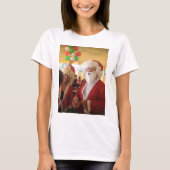 Kerstman en mevrouw Claus Kerstviering - Feestelij T-shirt (Voorkant)