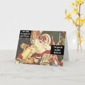 Kerstman en mevrouw Claus Naughty & Nice  Funny Kaart (Gele Bloem)