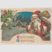 kerstman en mistletoe tissuepapier (Voorkant)