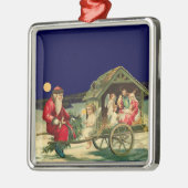  kerstman en nationaliteit metalen ornament (Links)