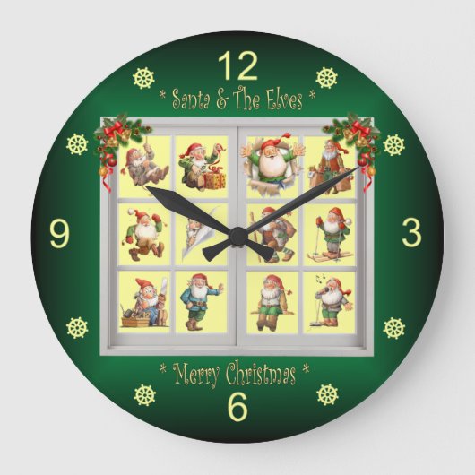 *Kerstman en ouderen die u een prettig kerstfeest  Grote Klok (Voorkant)