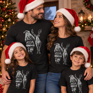 Kerstman en rendier Kerstmis T-shirt