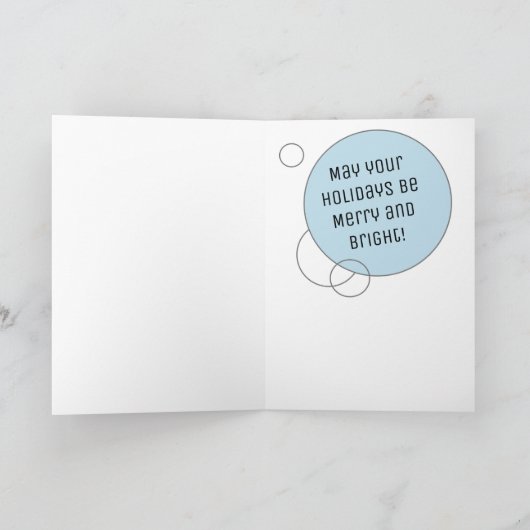 Kerstman en rendier kleuren uw eigen Kerstmis Kaart (Binnen)