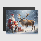 Kerstman en rendier kunst (Voorkant / Achterkant)