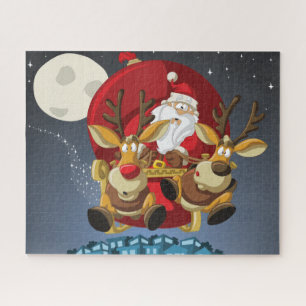 Kerstman en Rendier Puzzel