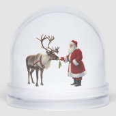Kerstman en rendier sneeuwbol (Voorkant)